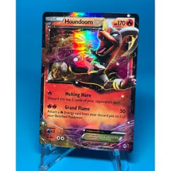 Pokemon TCG Houndoom EX Holo Ultra Rare Card 21/162 XY Breakthrough Nm-Mt - Image 1