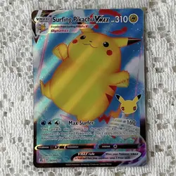 Surfing Pikachu VMAX 009/025 Celebrations Holo Rare Pokemon Card NM English - Image 1