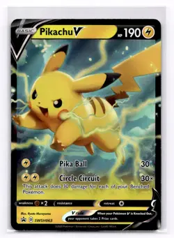 Pikachu V - SWSH: Sword & Shield Promo Cards - Pokemon NM SWSH063 - Image 1