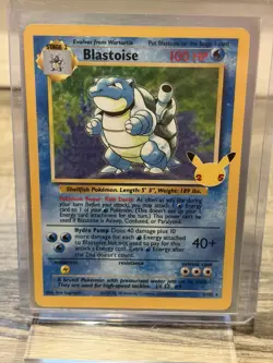 Blastoise 2/102 Celebrations: Classic Collection Holo Pokemon w/ Sleeve - Image 1