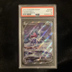 Pokemon TCG Suicune V GG38/GG70 Alternative Full Art Crown Zenith PSA 10 2023 - Image 1
