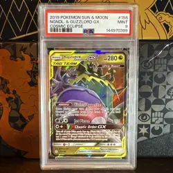 Naganadel & Guzzlord GX Cosmic Eclipse 158/236 Pokemon PSA 9 - Image 1