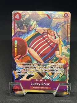 One Piece Lucky.Roux OP09-015 TR Foil - A Fist of Divine Speed NM ENGLISH - Image 1