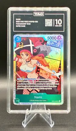 NAMI 2023 ONE PIECE PARAMOUNT WAR SUPER RARE #OP02-036 TAG 10 - Image 1