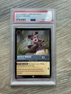 Mickey Mouse Stalwart Explorer 2024 Disney Lorcana EN3 #181 Foil PSA 9 - Image 1