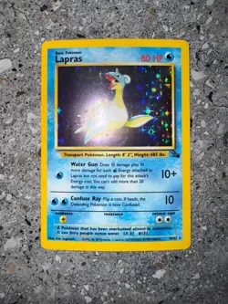 Pokemon TCG Cards Lapras 10/62 Fossil Holo Rare EXC - Image 3