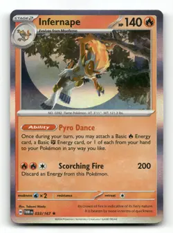 Infernape 033/167 - Twilight Masquerade Holo - Pokemon Card NM/M - Image 1