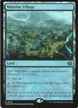MTG: Tarkir: Dragonstorm: Foil Mistrise Village: Lightly Played Condition - Image 1