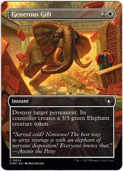 MTG Commander Masters Generous Gift Borderless (Common) - Image 1