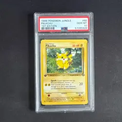 Pikachu 1st Edition Jungle Pokemon #60 GEM MINT PSA 10 - Image 1