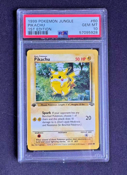 Pikachu 1st Edition Jungle Pokemon #60 GEM MINT PSA 10 - Image 3