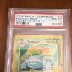 Pokemon Venusaur Classic Collection Holo Celebrations 15/102 PSA 10 2021 - Image 2