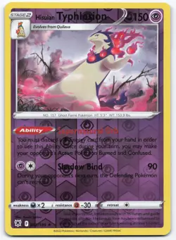 Pokemon TCG Hisuian Typhlosion 052/189 Reverse Holo Astral Radiance LP - Image 1