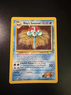 Misty’s Tentacruel 10/132 Gym Heroes Holo Rare Pokemon Card WOTC Vintage - Image 1