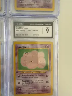 Pokemon Neo Destiny 1st Edition CGC Graded Lot! Machop, Slugma, Unown V, Exegg! - Image 3