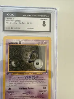 Pokemon Neo Destiny 1st Edition CGC Graded Lot! Machop, Slugma, Unown V, Exegg! - Image 4