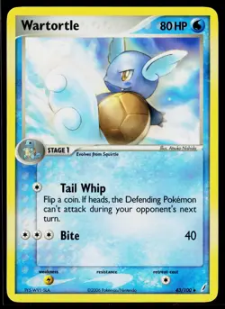 Wartortle 43/100 Uncommon Crystal Guardians Pokemon Near Mint - Image 1