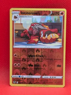 INCINEROAR 032/195 R SILVER TEMPEST POKEMON REVERSE HOLO LP INCINEROAR - Image 1