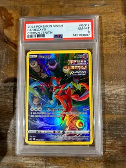 Pokemon 2023 Crown Zenith Full Art DEOXYS #GG12 PSA 8 RARE 2 - Image 1