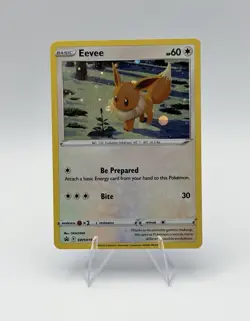 Pokemon TCG Sword & Shield - Eevee #SWSH190 Black Star Promo Cosmos Holo - Image 1