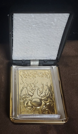 1999 Pokemon Burger King 23K Gold Plated Charizard Card #06 & Poke Ball Vintage - Image 3