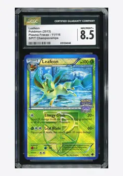 Pokemon CGC 8.5 Leafeon Rev. Holo 2013 #11 Plasma Freeze S/P/T Championships ENG - Image 1