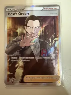 Boss's Orders Giovanni Full Art Holo Ultra Rare Card 189/192 Swsh02: Rebel Clash - Image 1