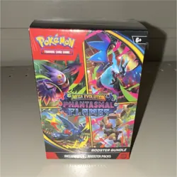 Pokemon Mega Evolution Phantasmal Flames Booster Bundle Box Includes 6 Packs - Image 1