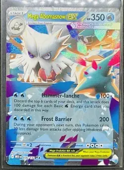 Mega Abomasnow ex RR 018/063 M1S Mega Symphonia Pokemon Card Japanese MEGA NM - Image 1