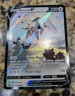 Pokemon TCG: Sword and Shield Promo SWSH204: Arceus V Black Star Promo NM - Image 1