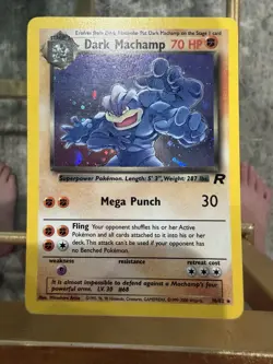 Pokemon Dark Machamp Holo Rare TCG Card 10/82 - Image 1