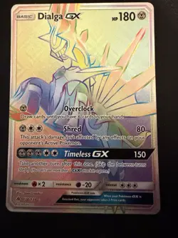 Pokemon Dialga GX 138/131 Forbidden Light Holo Rainbow Rare - Image 1