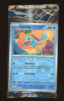Pokemon TCG 151 POKEMON CENTER STAMPED 007/165 Squirtle Promo SEALED - Image 1