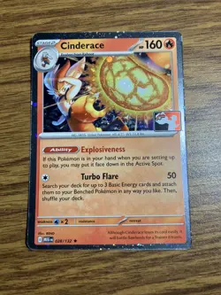 Cinderace 028/132 Cosmos Holo Pokemon Play! Prize Pack Play Stamp Series 8 - Image 1