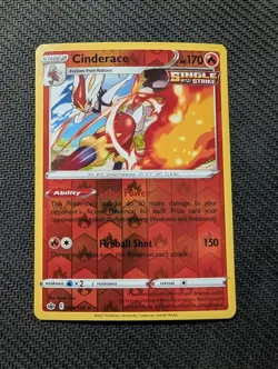 Cinderace 028/198 Holo Rare Chilling Reign Pokemon Reverse Holo Near Mint - Image 1