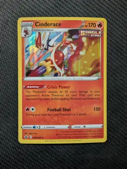 Cinderace 028/198 Holo Rare Chilling Reign Pokemon Holo Near Mint - Image 1