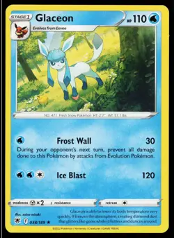 Glaceon 038/189 Rare Astral Radiance Pokemon Near Mint - Image 1