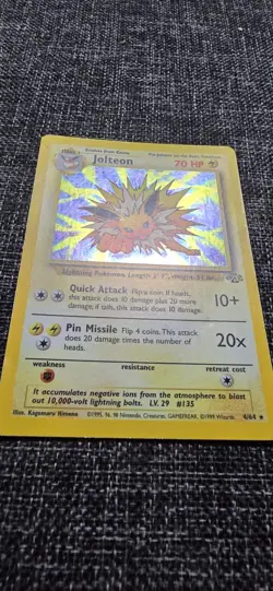 Wizards Pokemon TCG Jolteon Jungle 4/64 Holo Rare Unlimited 70 HP 1999 English - Image 5