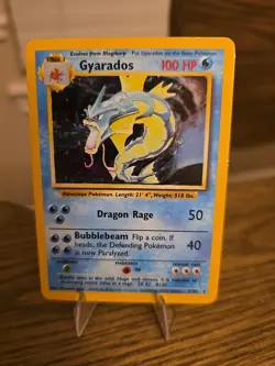 Pokemon Gyarados Holo Rare TCG Base Set Card 6/102 LP Condition - Image 1