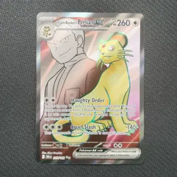 Team Rocket's Persian EX 219/182 Full Art S&V Destined Rivals Pokemon Card TCG - Image 2