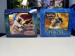 Pokemon Ex Unseen Forces & Ex Power Keepers Empty Booster Boxes Bundle - Image 1
