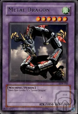 Metal Dragon LOB-102 The Legend of Blue Eyes White Dragon Yu-Gi-Oh Unlimited NM - Image 3