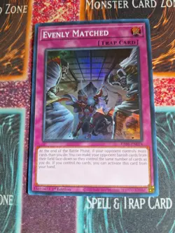 Yu-Gi-Oh! TCG Evenly Matched RA01-EN074 Super Rare 1st Edition Near Mint - Image 1