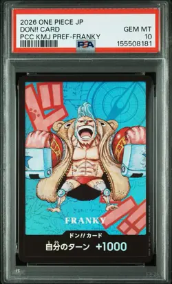 PSA 10 Franky DON!! Card Promo One Piece Japanese Kumamoto Prefecture - Image 1