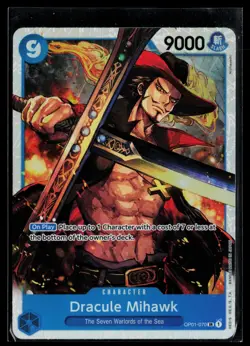 Dracule Mihawk OP01-070 Reprint SR ONE PIECE Tcg Card Game NM Blue - Image 1