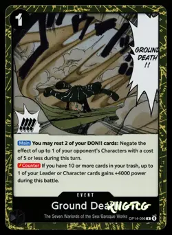 Ground Death OP14-096 The Azure Sea's Seven One Piece NM - Image 1