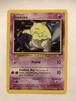 Pokemon TCG Drowzee Base Set 49/102 Unlimited Regular Card - Image 1