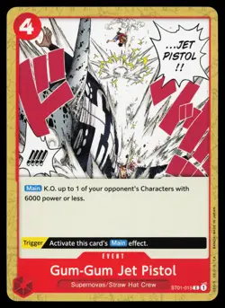 Gum-Gum Jet Pistol ST01-015 Revision Pack Cards One Piece Near Mint - Image 1