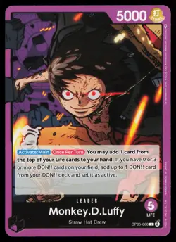 Monkey.D.Luffy (060) OP05-060 Leader Awakening of the New Era One Piece NM/M - Image 1
