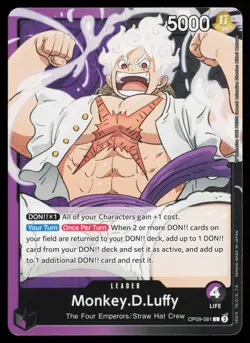 Monkey.D.Luffy (061) OP09-061 Leader Emperors in the New World One Piece NM/M - Image 1